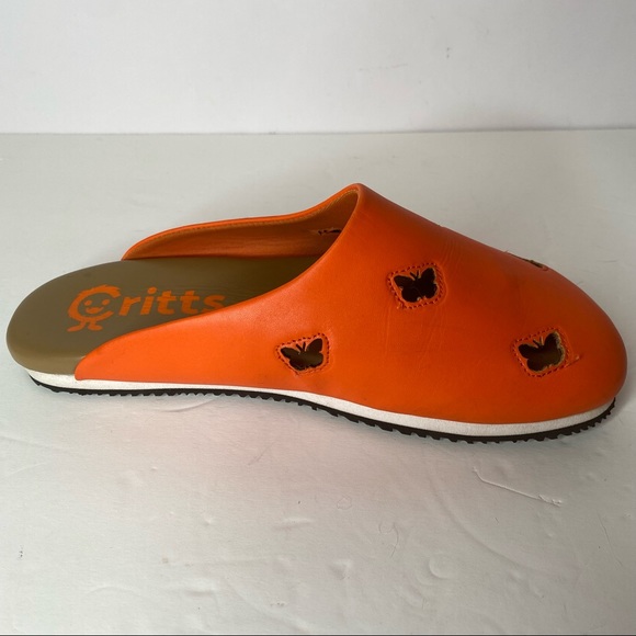 Flip Critts Orange Butterfly Y2K Clog Sandal Vibram Sole Size 7 - Picture 3 of 10
